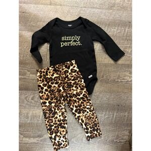 Leopard Baby Outfit Set 6 Months Print Leggings Simply Perfect‎ Bodysuit